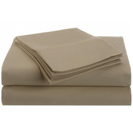 Vanessa Collection Microfiber Twin Sheet Set Solid Tan MF1500TWSH SLTN